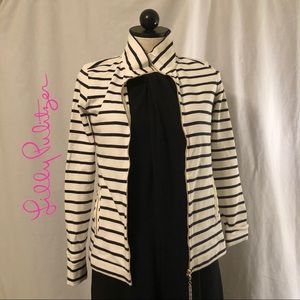 NWOT Lilly Pulitzer Black & White Striped Jacket